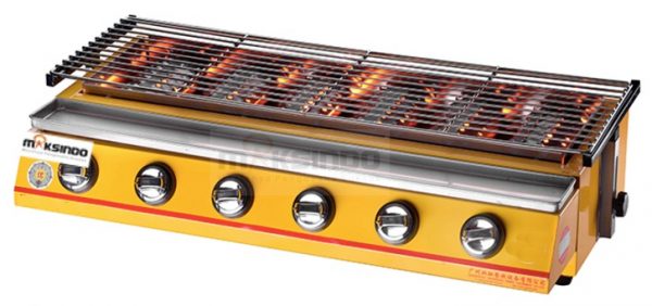 Jual Mesin Pemanggang Sate – BBQ 6 Tungku (Gas) di Bekasi