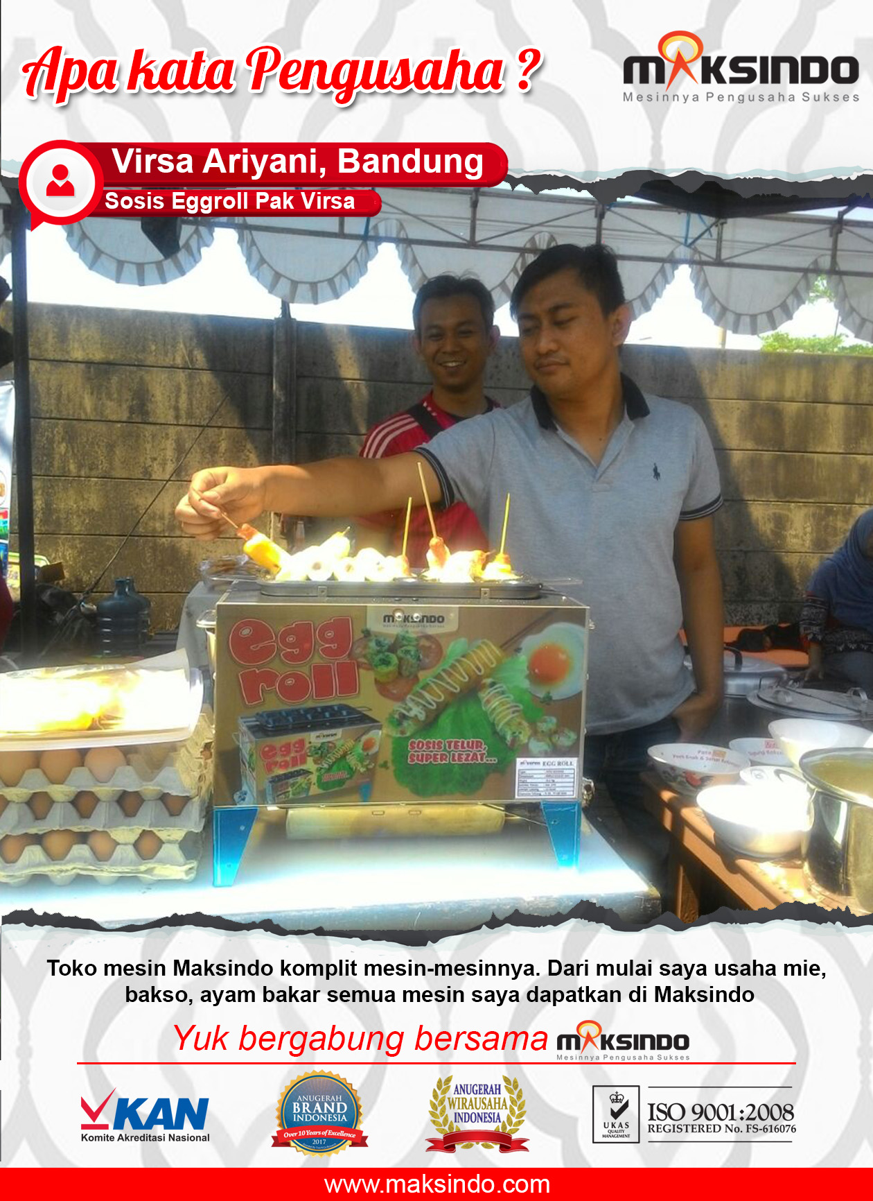 Sosis Eggroll Pak Virsa : Maksindo Menyediakan Mesin Komplit Untuk Usaha