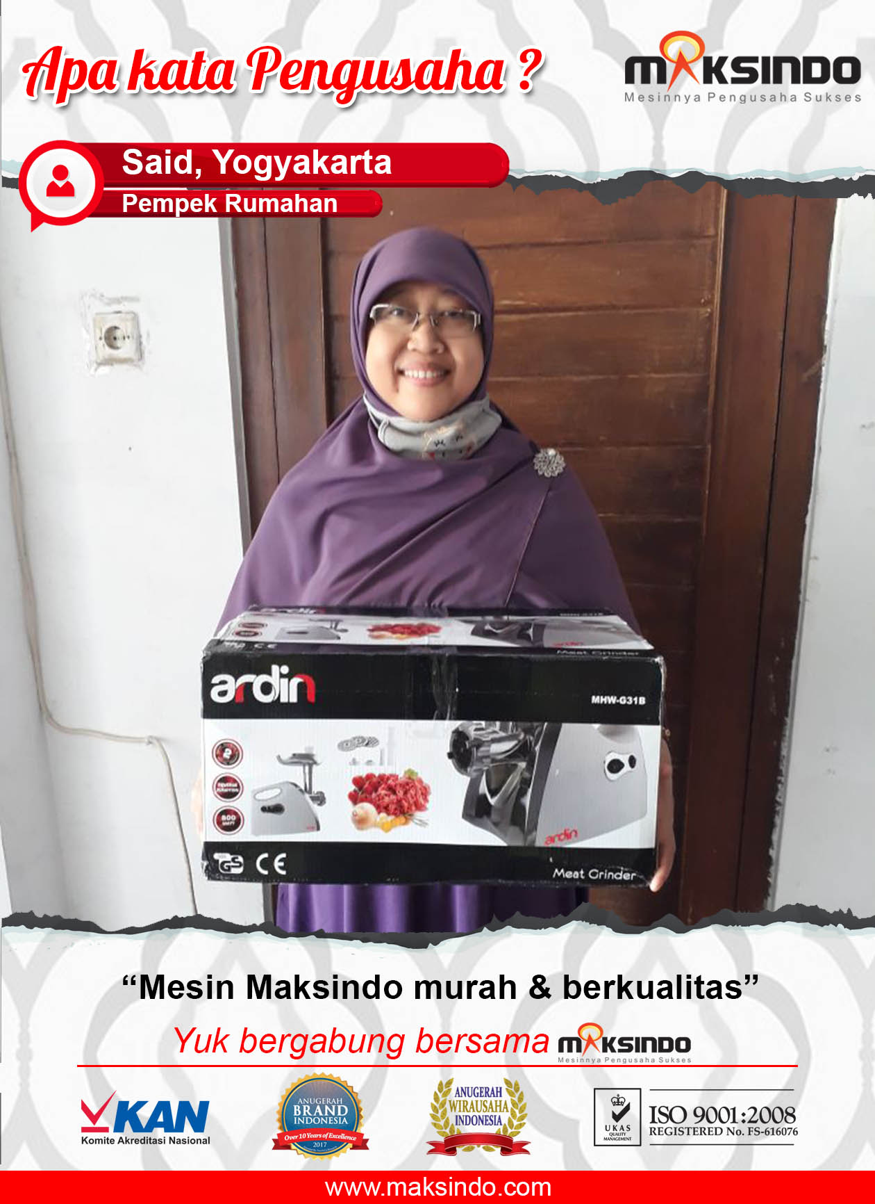 Pempek Rumahan : Mesin Maksindo Memang Murah dan Berkualitas