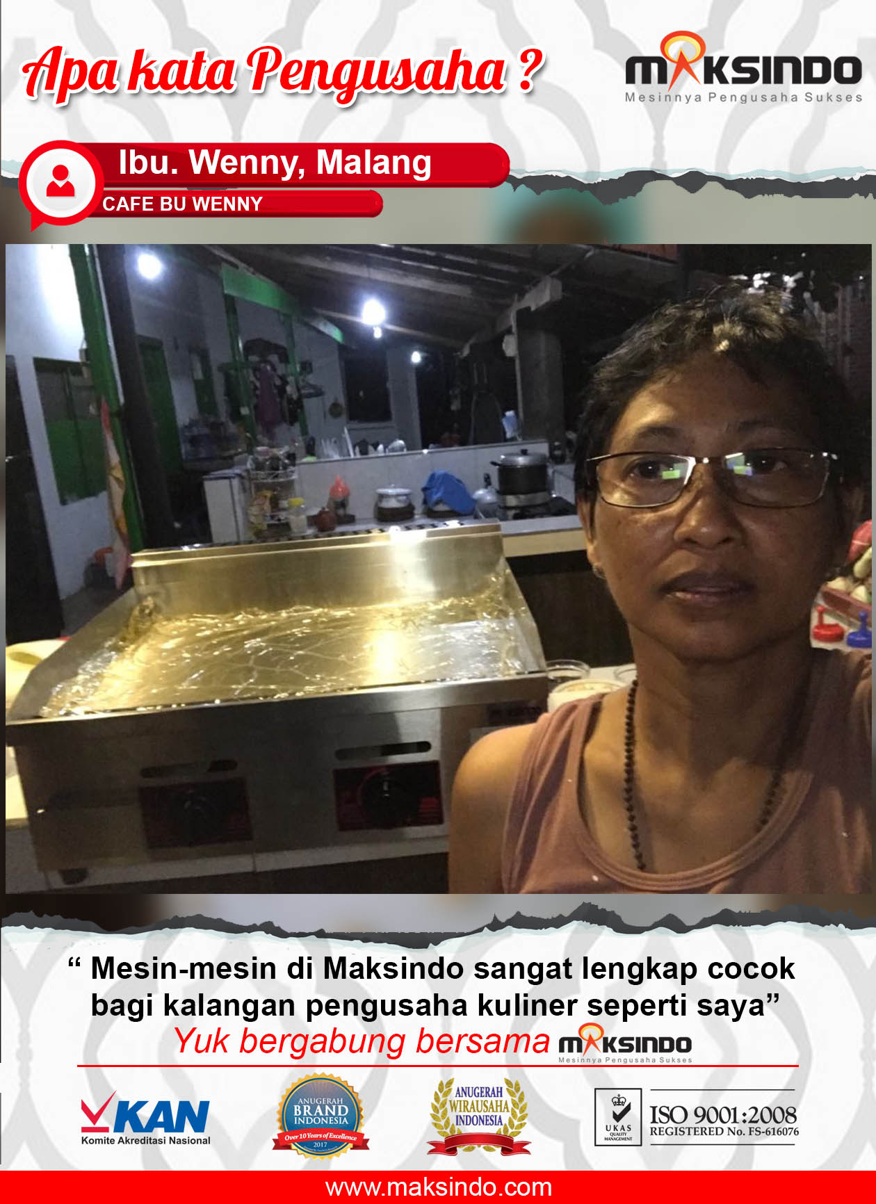 Cafe Bu Wenny : Mesin Maksindo Memang Lengkap