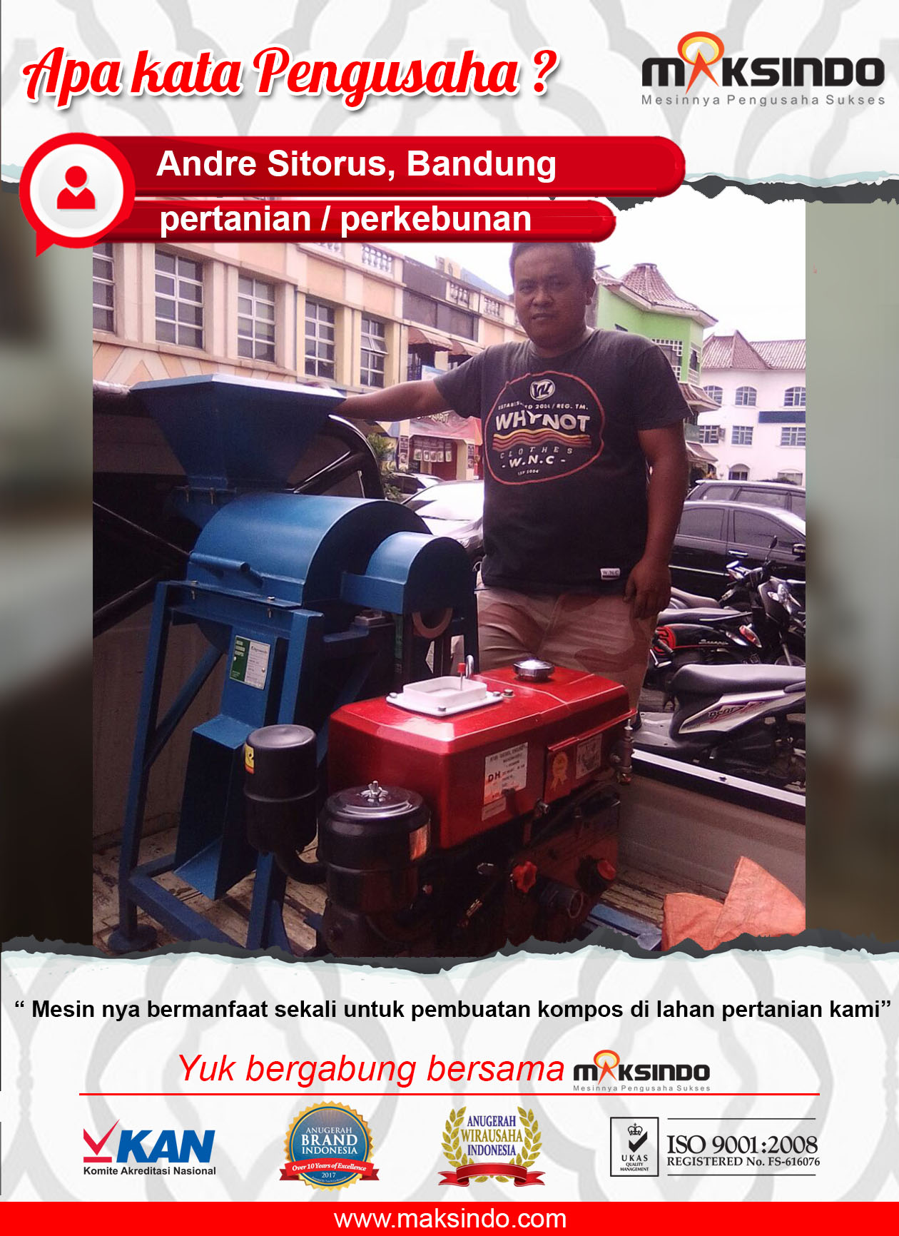 Pertanian/Perkebunan : Pembuatan Kompos Semakin Mudah Memakai Mesin Maksindo