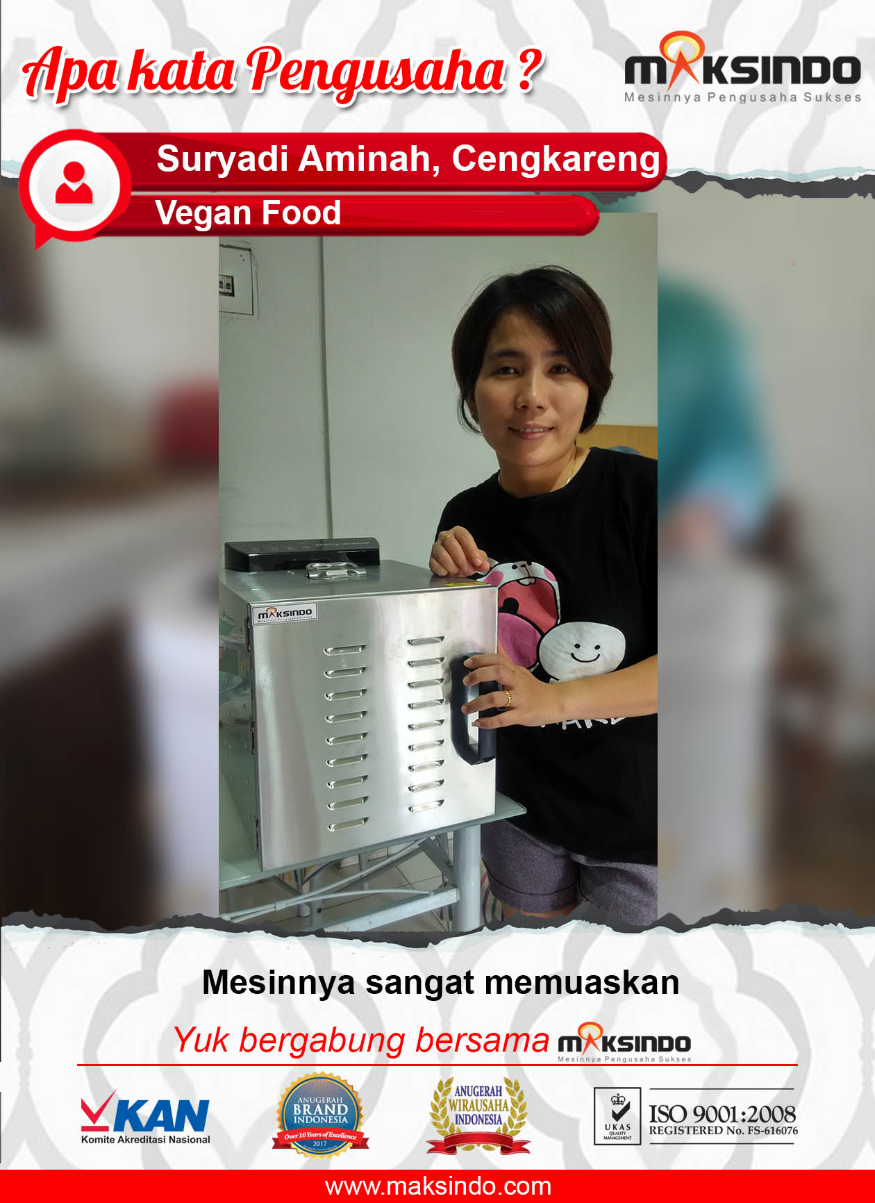 Vegan Food : Mesin Maksindo Memuaskan