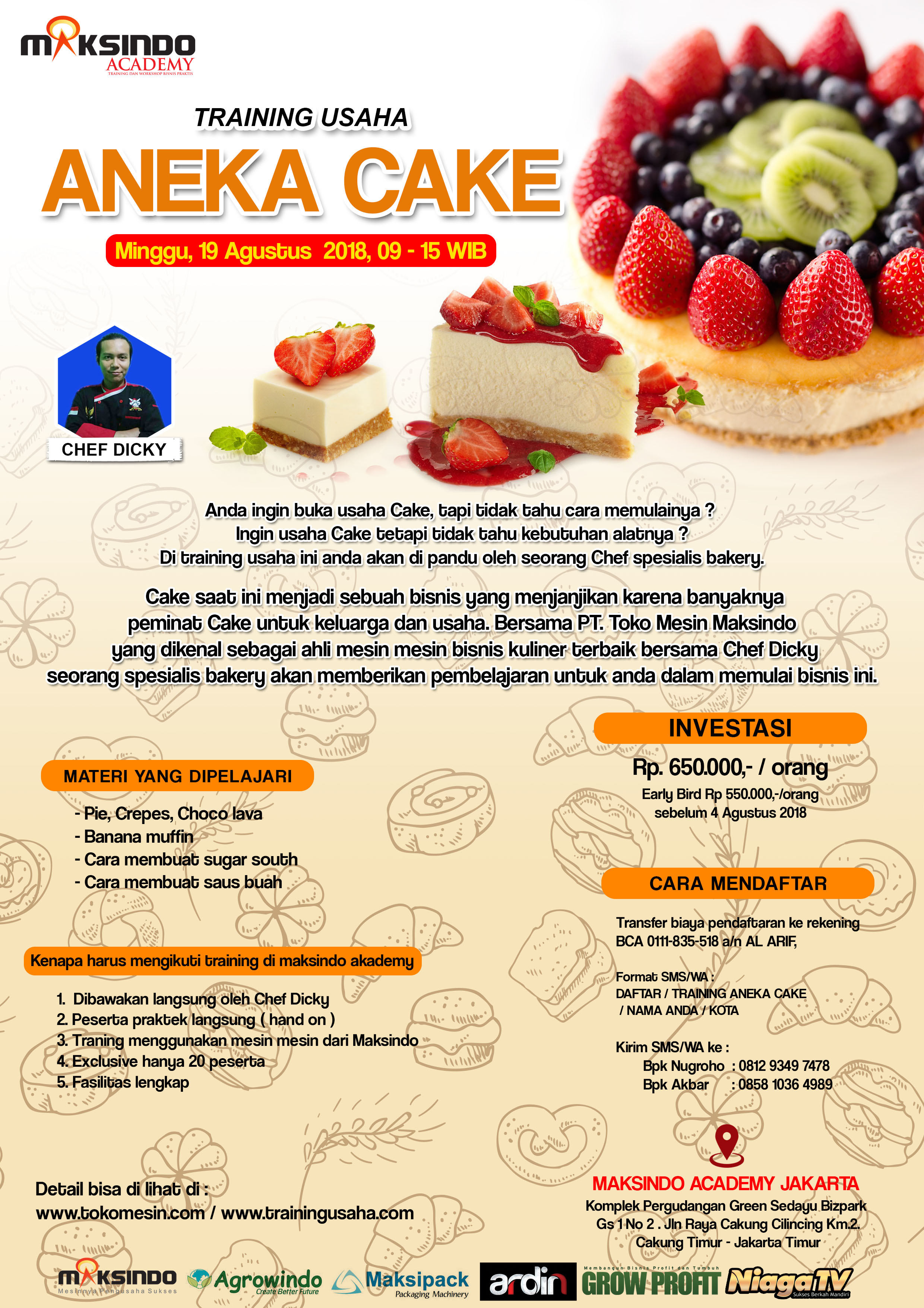 Training Usaha Aneka Cake, 19 Agustus 2018