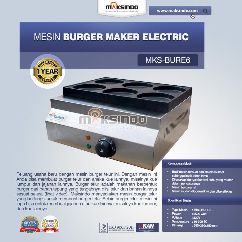 Jual Burger Maker Electric MKS-BURE6 di Bekasi