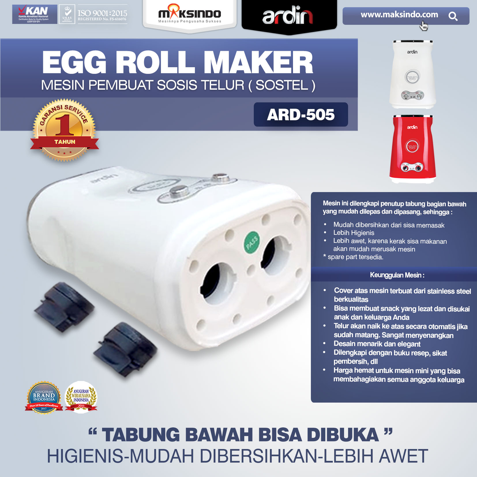 Jual Mesin Sosis Telur 2 Lubang ARDIN ARD-505 di Bekasi