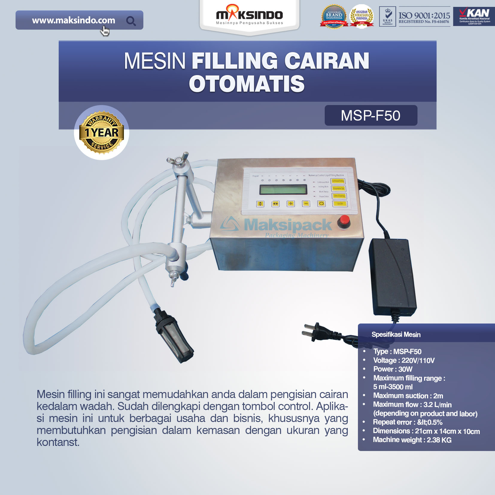 Jual Mesin Filling Cairan Otomatis Di Bekasi