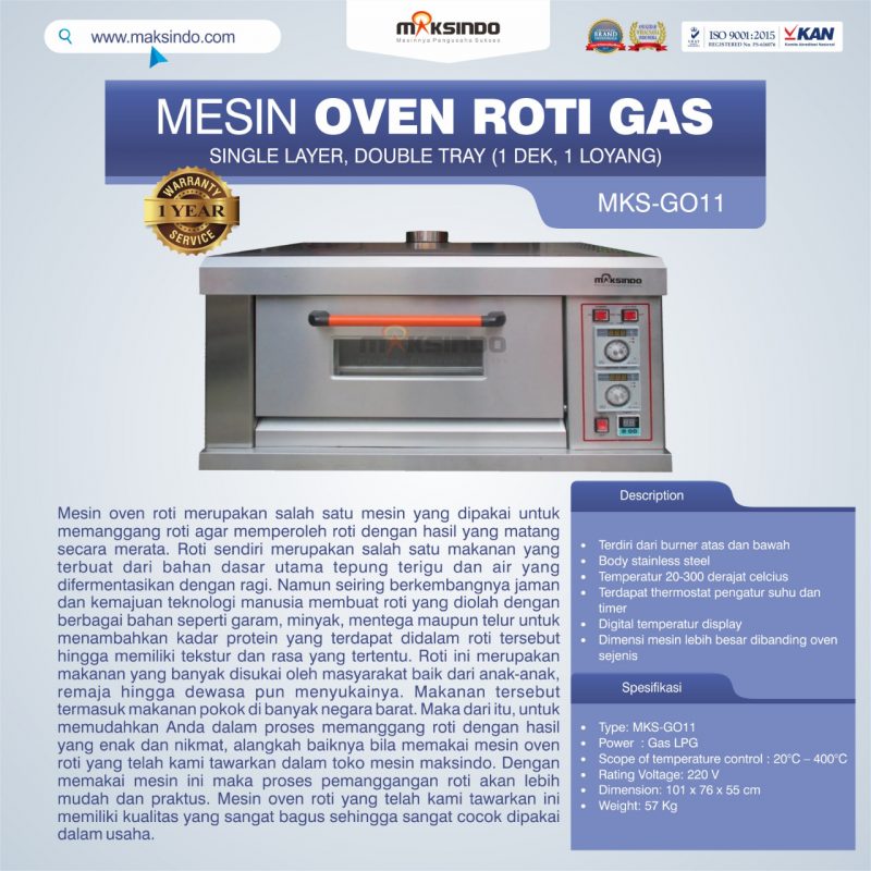 Jual HOT DEAL Mesin Oven Roti Gas (MKS-GO11) di Bekasi